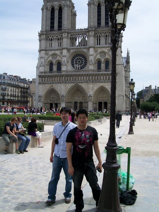 Outside Notre Dame, the sun was blinding.
